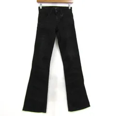サムシング デニムパンツ ボトムス ビーナスジーンズ エレガンス エドウィン レディース 27×32サイズ 黒 SOMETHING 【中古】