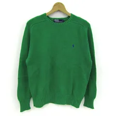 ポロバイラルフローレン セーター トップス 長袖 クルーネック コットンニット メンズ Mサイズ グリーン Polo by Ralph Lauren 【中古】