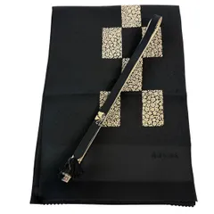 【美品】 和装セット 優品 帯締め帯揚げ2点セット 桜 市松 黒 正絹 和装小物  【中古】