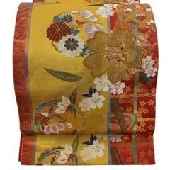 両面全通袋帯 さが美オリジナル 本金 プラチナ 正絹袋帯 西陣織 （株