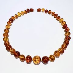 天然琥珀 マルチカラー ネックレスamber63cm - メルカリ