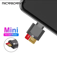 No.421 超小型 microSDカードリーダー Type-C  Lightning 外付け 高速データ転送 スマホ 容量不足解消 マイクロSD リーダー