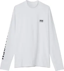 ヘリーハンセン Helly Hansen マリン L/S Letter Rashguard メンズ レディース ラッシュガード プルオーバー 日焼け対策 UV 紫外線カット 海水浴 プール 学校 水泳  HE82637 CW クリアホワイト