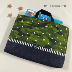 ハンドメイド☆レッスンバッグ☆迷彩星柄 入園 入学 男の子