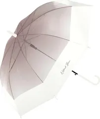 ジャンプ式 長傘 傘 ブラウン 親骨 60cm バイカラー グラスファイバー グラデーション ワンタッチ おしゃれ ビニール傘 大きい 可愛い 中谷 レディース