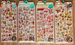 3D FUN STICKERS 　ドロップシール　3D 立体　立体シール　うさぎ　苺 4セット　ケーキ