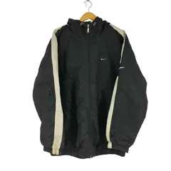 ナイキ NIKE 00S スウッシュ刺繍 裏地フリース ナイロンジャケット メンズ JPN：XL 