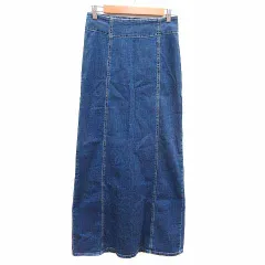 セオリー Theory タイトスカート ロング マキシ デニム 61 M 青 ブルー /YK