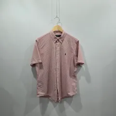 ポロ ラルフ ローレン ボタンダウン ストライプ シアサッカー 半袖 シャツ L