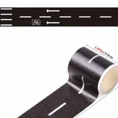 No.425 道路＆駐車場テープ 豪華セット ミニチュア5個付 ジオラマ トミカ遊び マステ 知育 道路2m 駐車場20台分