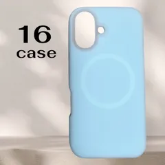 新品　iPhone 16  ケース ミルキーブルー　マットケース　 magsefe対応　マグセーフ　ワイヤレス充電　スマホケース　ソフトケース 耐衝撃　保護カバー