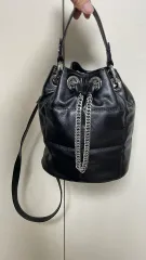 ブラック チェーン バケットバッグ ショルダーバッグ ZARA
