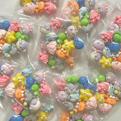 1セット 10個入り 120円 海の生き物 ミニパーツ デコパーツ ホイップ ホイップデコ ハンドメイド 資材 ゆめかわ DIY アニマル