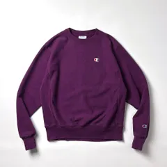 Champion チャンピオン リバースウィーブ スウェット トレーナー S パープル 紫 無地 目あり ワンポイント ヘビーウェイト 裏起毛 クルーネック ビッグシルエット 90s USA古着