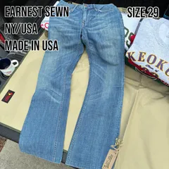 USA製 アーネストソーン デニム W29 ブーツカット 濃紺 ヒゲ Y2K 美脚