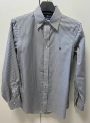 POLO RALPH LAUREN (ポロラルフローレン) ブラック ストライプ ドレスシャツ 14ハーフ 32/33 サイズ クラシックフィット 出品