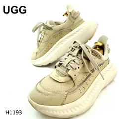 アグ　S/N1127111　ローカット厚底スニーカー　ベージュヌバック　23.5