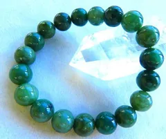 市場価格38万円！希少 ★超綺麗見惚れるほど美しい！！！純天然濃い糸魚川翡翠ブレスレット10.5mm★c-26