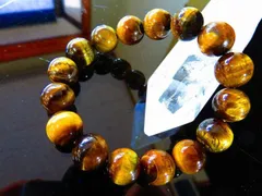 ◆夢見の石☆天然タイガーアイAAAAAA ブレスレット 13mm★ｔa524