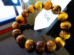 ◆夢見の石☆天然タイガーアイAAAAAA ブレスレット 13mm★ｔa523