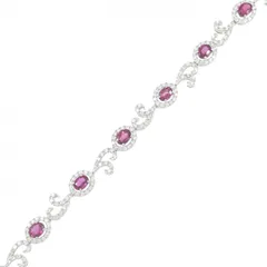 【新品】PT900/PT850 ルビー ブレスレット 2.73CT