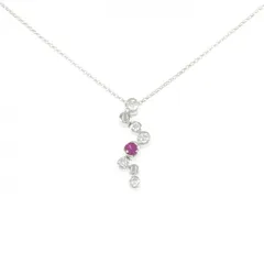 K18WG ルビー ネックレス 0.15CT