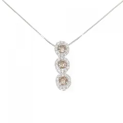 K18WG ダイヤモンド ネックレス 1.00CT
