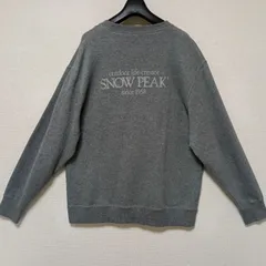 美品snow peakスノーピークスウェットトレーナーグレーサイズL