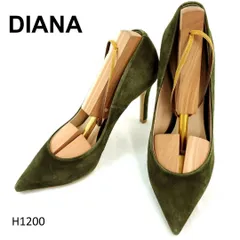 DIANA ダイアナ　パンプス　ポインテッドトゥ　スエード　モスグリーン　22.5cm　日本製
