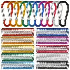 20個セット カラビナ ランダムカラー 小型 アルミ合金 フック キーホルダー 軽量 コンパクト 耐久性 アウトドア キャンプ 登山 ハイキング 釣り 旅行 用 バッグ 収納 固定 アクセサリー【-azk602-001-】【即納：24時間以内発送】【送料無料】