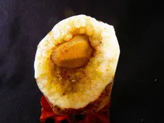 絶品★超美しい★超迫力★限定品★限定品★ブラジル産★ 天然水晶宝石★シトリンクラスター 台付き超巨大1.465kg★tr27385★ｃ－1