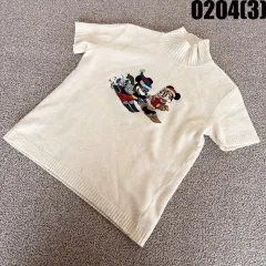 44 CASTELBAJAC レディース ウール混 半袖 タートルネック セーター