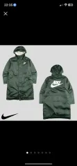 ナイキ カーキ オリーブ グリーン 白 フューチュラロゴ ビックプリンティング hednジッパー インナーフリース