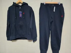 POLO RALPH LAUREN ポロラルフローレン 弱起毛 フーディー ジップアップ トレーナー セット (ネイビー/グレー) 105