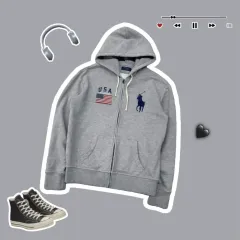 ポロラルフローレン ビックポニー 星条旗 USA コットン フードジップアップ 安い