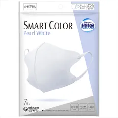 【まとめ買い-80点セット】超快適ＳＭＡＲＴ　ＣＯＬＯＲ　Ｐｅａｒｌ　Ｗｈｉｔｅふつう７枚 【ユニ・チャーム】 【マスク】