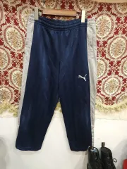 プーマ サイドライン トレーナーパンツ 日本版 ネイビー/グレー