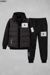 (新品) アメージングクリー メンズ フーディー&ジョガーパンツ&ベスト 3点セット