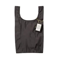 撥水 コンパクト 収納チャーム付き サブバッグ 買い物 エコバッグ 折りたたみ ブラック タイポ バッグチャームエコバッグ フランフラン [Francfranc]