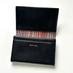 ポールスミス　Paul Smith 名刺入れ　カードケース　マルチストライプ　ブラック