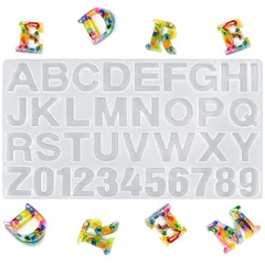 【数量限定】【大人気】シリコンモールド UV レジン DIY 1個セット 手作り ピアス イヤリング レジン型 ネックレス ペンダント キーホルダー アルファベット 装飾 アクセサリー 小さい LIANHATA 抜き型 再利用可能 (E)