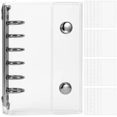 手帳 カードポケット 推し活 クリア 【リフィル×20枚】 女の子 バインダー ミニ コラージュノート サイズ A7 クリアタイプ 透明 プラバン A7 シール帳