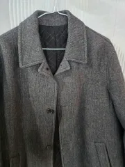 シリーズ ヘリンボーン シングル コート グレー