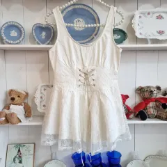 アイボリー レース コルセット