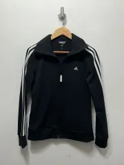 アディダス レディース ブラック 3本線 トラックジャージ ゴルフウェア L