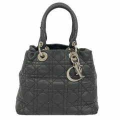 クリスチャン・ディオール(Christian Dior) クリスチャンディオール ハンドバッグ カナージュ レザー ブラック レディース