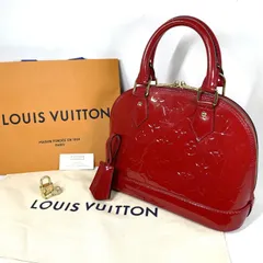 【本物】ルイ ヴィトン Alma BB Vernis アルマBB ヴェルニ M90174 レッド LOUIS VUITTON ハンドバッグ