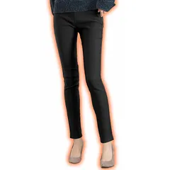 [神戸レタス] 裏起毛 スキニー レギンスパンツ レディース あったかパンツ スキニーパンツ レギパン ストレッチ [M1720] M プチスキニー ブラック 0