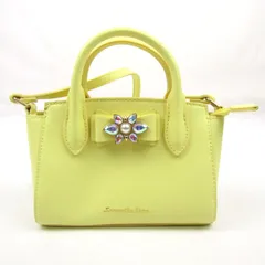 サマンサベガ ショルダーバッグ リボンビジュー 2way ミニバッグ 鞄 カバン ブランド レディース イエロー Samantha Vega 【中古】