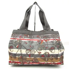 レスポートサック トートバッグ モリー ハート柄 ポーチセット ハンドバッグ 鞄 ブランド レディース グレー LeSportsac 【中古】